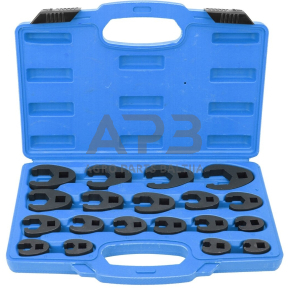 Veržliarakčių šoninių rinkinys 3/8" + 1/2" 19vnt. (8-32mm)