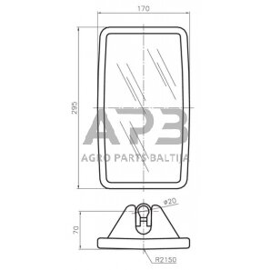 Veidrodėlis 295x170mm SMAT NORD CA4676025 2 Veidrodėlis 295x170mm SMAT NORD CA4676025 2