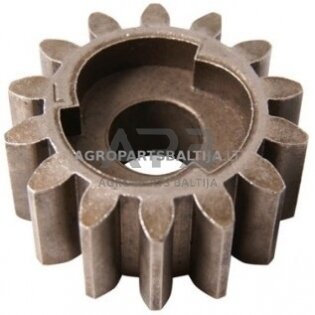 Vejapjovės ratuko dantratis kairės pusės. 14 dantų. Išmatavimai mm 12,78 x 40,82 x 19,70 Vejapjovės ratuko dantratis kairės pusės. 14 dantų. Išmatavimai mm 12,78 x 40,82 x 19,70