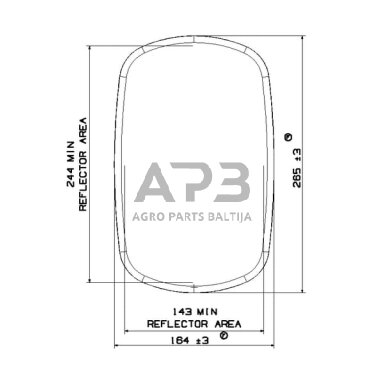 Veidrodėlis 270x172mm Britax 7180021A