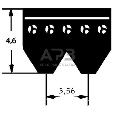 Ventiliatoriaus dirželis 6 briaunų 1642mm Optibelt 6PK1642