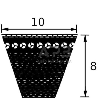 Ventiliatoriaus dirželis 725mm Optibelt AVX10725