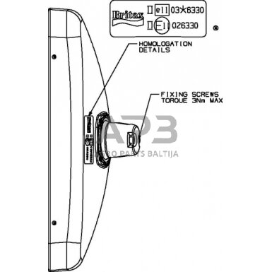 Veidrodėlis 415x225mm Britax 7106000A 4 Veidrodėlis 415x225mm Britax 7106000A 4