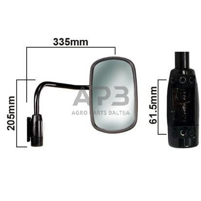 Veidrodėlis su laikikliu RH 265x165mm Vapormatic VLD1067 Veidrodėlis su laikikliu RH 265x165mm Vapormatic VLD1067