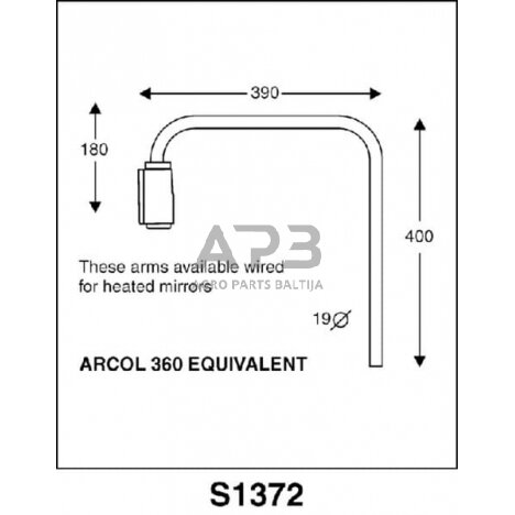 Veidrodėlio laikiklis CA3001372 1 Veidrodėlio laikiklis CA3001372 1