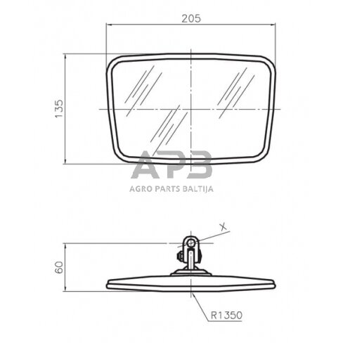 Veidrodėlis 205x135mm SMAT NORD CA5149025 2 Veidrodėlis 205x135mm SMAT NORD CA5149025 2