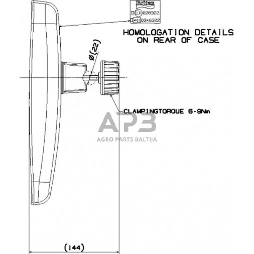 Veidrodėlis 330x240mm Britax 7133600AM 2 Veidrodėlis 330x240mm Britax 7133600AM 2