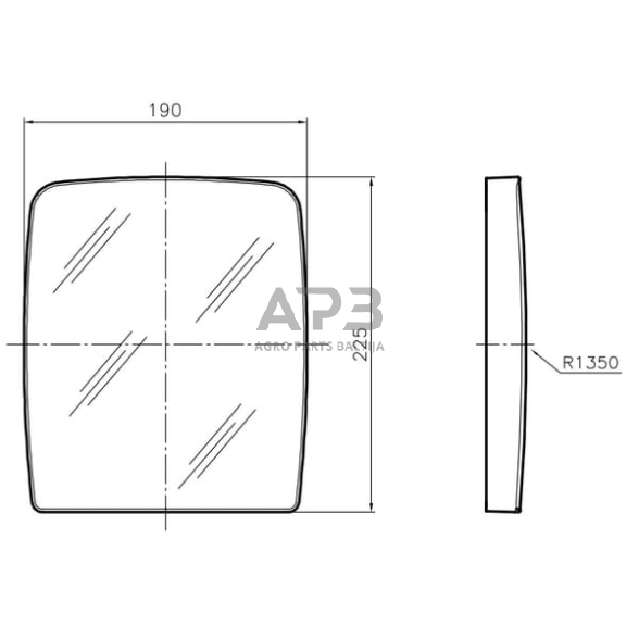 Veidrodėlio stiklas 190x225mm SMAT NORD CA7407D45 2 Veidrodėlio stiklas 190x225mm SMAT NORD CA7407D45 2