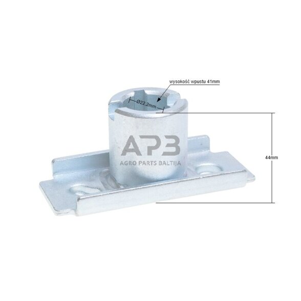 Vejapjovės peilio adapteris NAC XG410SS, X510VHY (velenas 22,2 mm, aukštis 44 mm) 3 Vejapjovės peilio adapteris NAC XG410SS, X510VHY (velenas 22,2 mm, aukštis 44 mm) 3