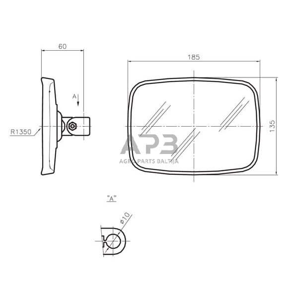Veidrodėlis 185x135mm SMAT NORD CA1829025 2 Veidrodėlis 185x135mm SMAT NORD CA1829025 2