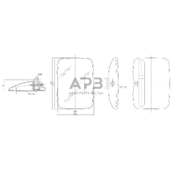 Veidrodėlis 310x225mm SMAT NORD CA6398025 2