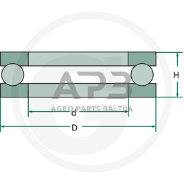 Vienaeilis atraminis rutulinis guolis FAG 51207 1 Vienaeilis atraminis rutulinis guolis FAG 51207 1