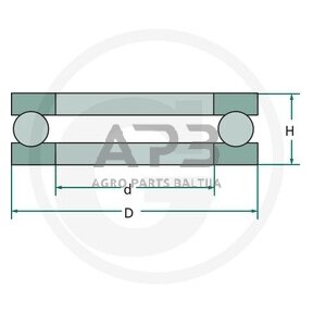 Vienaeilis atraminis rutulinis guolis FAG 51100