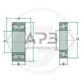 Vienaeilis rutulinis guolis FAG 7211 B