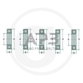 Vienaeilis rutulinis guolis su giliais grioveliais FAG 16002