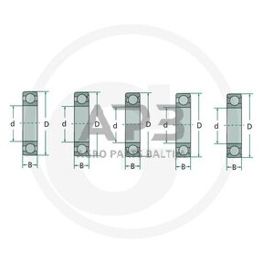 Vienaeilis rutulinis guolis su giliais grioveliais FAG 6202 2RS N