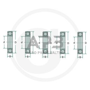 Vienaeilis rutulinis guolis su giliais grioveliais FAG 6300 2RS C3