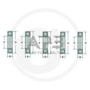 Vienaeilis rutulinis guolis su giliais grioveliais FAG 6309