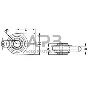 Virinamas traukės antgalis 22,60 mm LA222601KR