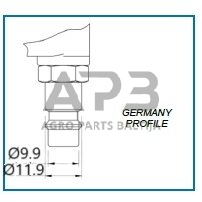 Vožtuvas 1/4" (kištukas) su vidiniu sriegiu. Pasukamas 360° 1 Vožtuvas 1/4" (kištukas) su vidiniu sriegiu. Pasukamas 360° 1