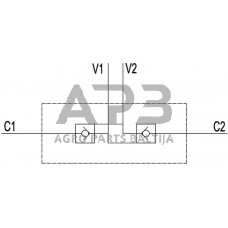 Vožtuvas 1/4 BSP, C056V0010