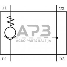 Vožtuvas FPD 3/8 20L 5 1R G, FPD3820L51RG