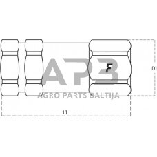 Vožtuvas M 3/8 GAS 0,35BAR, VU38M38M