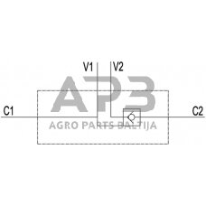 Vožtuvas VBPSE, G1/2", C056V0240