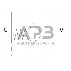 Vožtuvas VU, G1" - 0.5 bar, C056V0630
