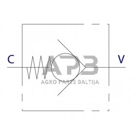 Vožtuvas VU, G1" - 0.5 bar, C056V0630