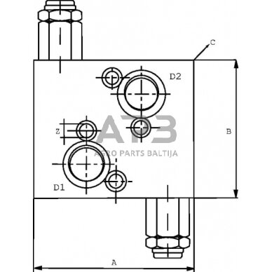 Vožtuvas 20 A 12 OMT A 3/4", VADDF20001 2