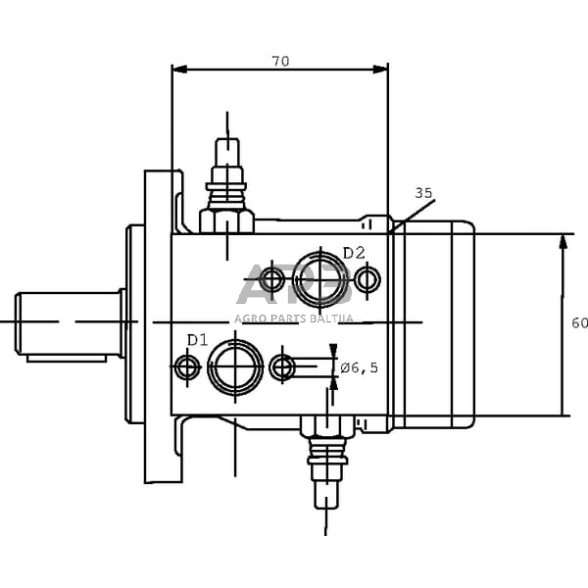 Vožtuvas A-08-OMP-C-1/2" BSP, VAIF05001 2 Vožtuvas A-08-OMP-C-1/2" BSP, VAIF05001 2