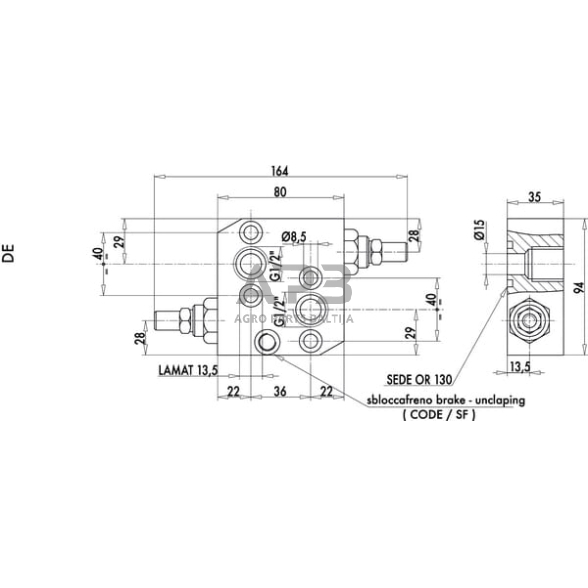 Vožtuvas VAU, OMP/OMR, C056V0500 3 Vožtuvas VAU, OMP/OMR, C056V0500 3