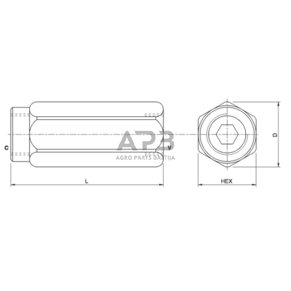 Vožtuvas VU, G1/2" - 0,5 bar, C056V0610 2 Vožtuvas VU, G1/2" - 0,5 bar, C056V0610 2