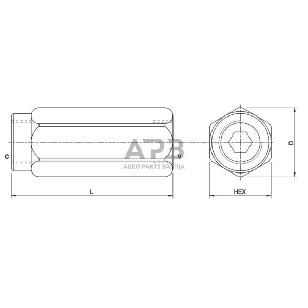 Vožtuvas VU, G1/4" - 0,5 bar, C056V0590 2 Vožtuvas VU, G1/4" - 0,5 bar, C056V0590 2