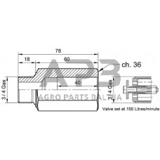 Žarnos nutraukimo vožtuvas TC9-2723 TC92723
