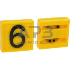 Ženklinimo numeris 6/9 geltonas 45x45mm 10 vnt. Farma 306069FA