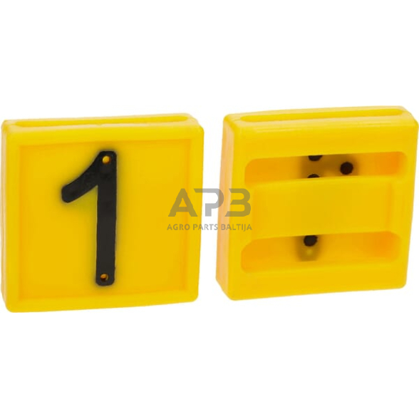Ženklinimo numeris 1 geltonas 45x45mm Farma 306001FA