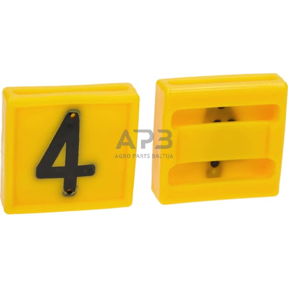 Ženklinimo numeris 4 geltonas 45x45mm Farma 306004FA Ženklinimo numeris 4 geltonas 45x45mm Farma 306004FA