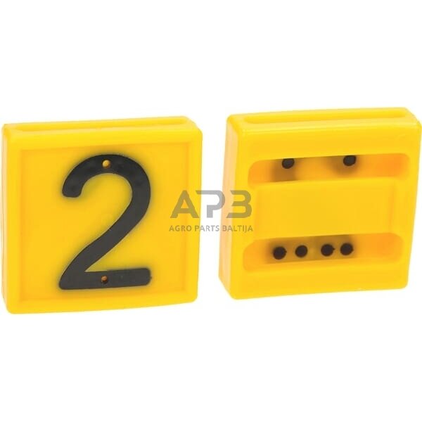 Ženklinimo numeris 2 geltonas 45x45mm Farma 306002FA Ženklinimo numeris 2 geltonas 45x45mm Farma 306002FA