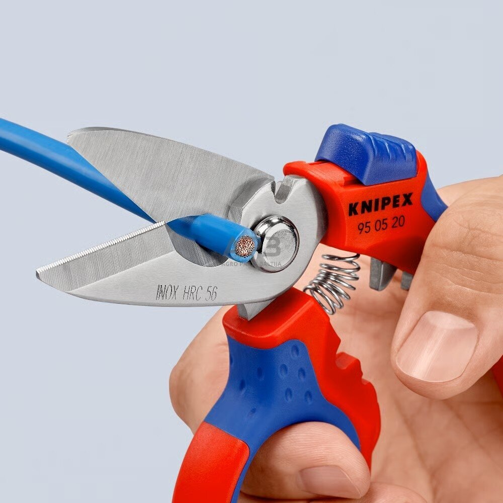 Žirklės lenktos elektrikams KNIPEX 16 Žirklės lenktos elektrikams KNIPEX 16