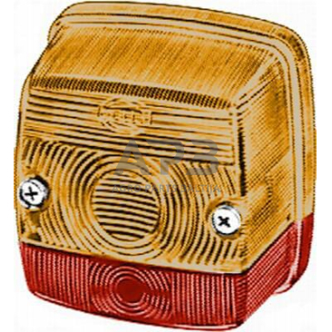 Žibintas, gintarinė/raudona, kvadratas Hella 9EL115003011 4 Žibintas, gintarinė/raudona, kvadratas Hella 9EL115003011 4