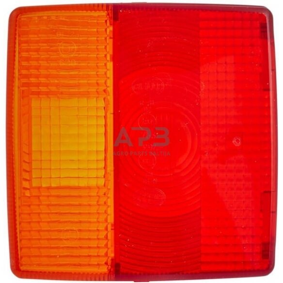 Žibintas, raudona/skaidri/gintarinė, kvadratas Hella 9EL129519001 1 Žibintas, raudona/skaidri/gintarinė, kvadratas Hella 9EL129519001 1