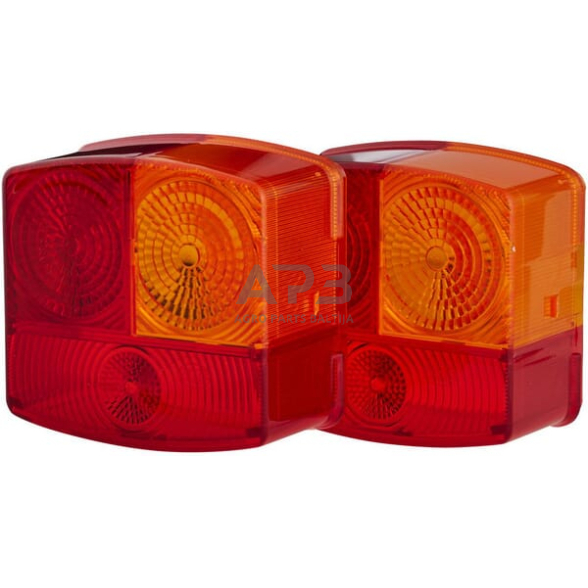 Žibintas dešininis, raudona/skaidri/gintarinė, kvadratas Hella 9EL134740001 Žibintas dešininis, raudona/skaidri/gintarinė, kvadratas Hella 9EL134740001