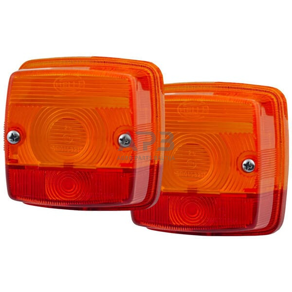 Žibintas, gintarinė/raudona, kvadratas Hella 9EL115003011 Žibintas, gintarinė/raudona, kvadratas Hella 9EL115003011