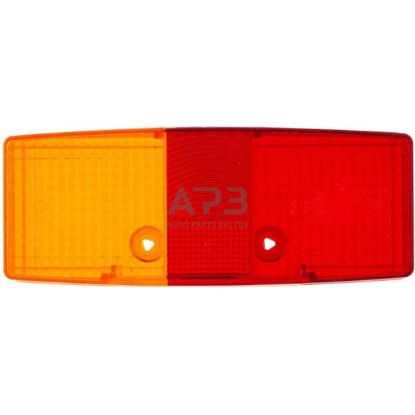 Žibintas kairinis, raudona/skaidri/gintarinė, stačiakampis Hella 9EL997451001 1