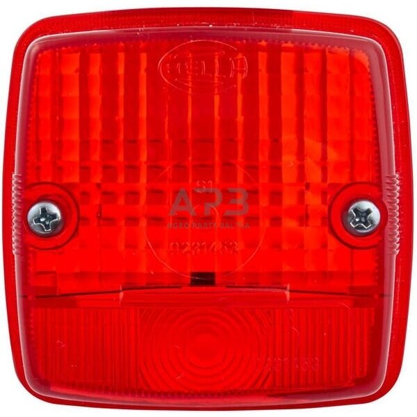 Žibintas, raudona, kvadratas Hella 9EL115003035 1