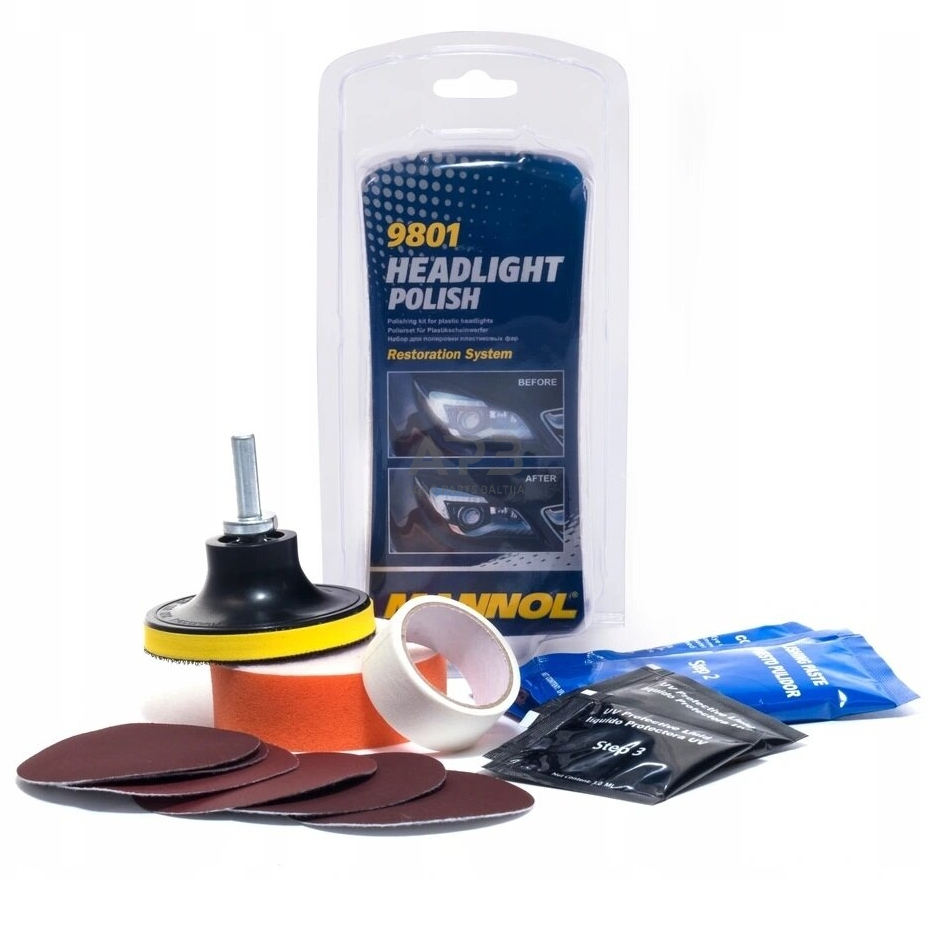 Žibintų poliravimo rinkinys MANNOL Žibintų poliravimo rinkinys MANNOL