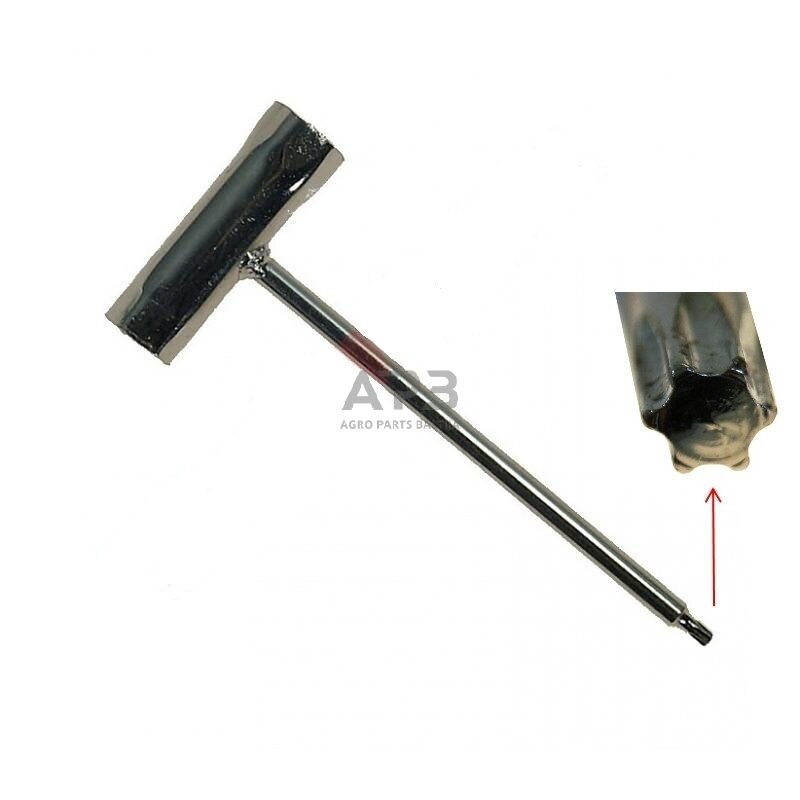 Žvakės raktas su šešiakampiu atsuktuvu 14 x 19 Žvakės raktas su šešiakampiu atsuktuvu 14 x 19