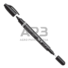 Žymeklis permanentinis DURA-INK dvipusis. 0.7-1.0 mm juodas